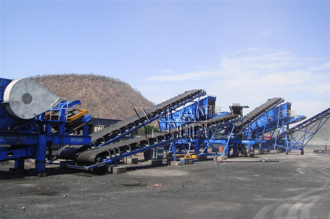 mobile crushing plant 